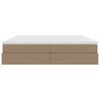 vidaXL Postel s &uacute;ložn&yacute;m prostorem a matrac&iacute; Cappuccino 200 x 200 cm