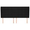 vidaXL Čelo postele typu u&scaron;&aacute;k čern&eacute; 183x23x118/128 cm textil