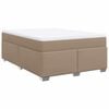 vidaXL Box spring postel s matrac&iacute; cappuccino 140x190 cm uměl&aacute; kůže
