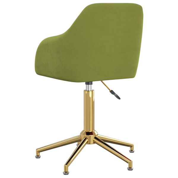 vidaXL Otočn&eacute; j&iacute;deln&iacute; židle 6 ks světle zelen&eacute; samet