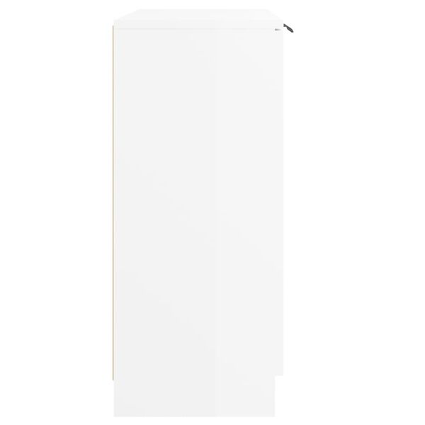 vidaXL Př&iacute;born&iacute;k b&iacute;l&yacute; s vysok&yacute;m leskem 60x30x70 cm kompozitn&iacute; dřevo