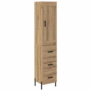 vidaXL Vysok&yacute; bufet Artisanov&yacute; dub 34,5 x 34 x 180 cm kompozitn&iacute; dřevo