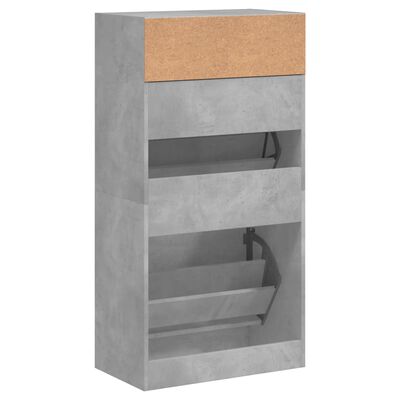 vidaXL Botník betonově šedý 60 x 34 x 116 cm kompozitní dřevo