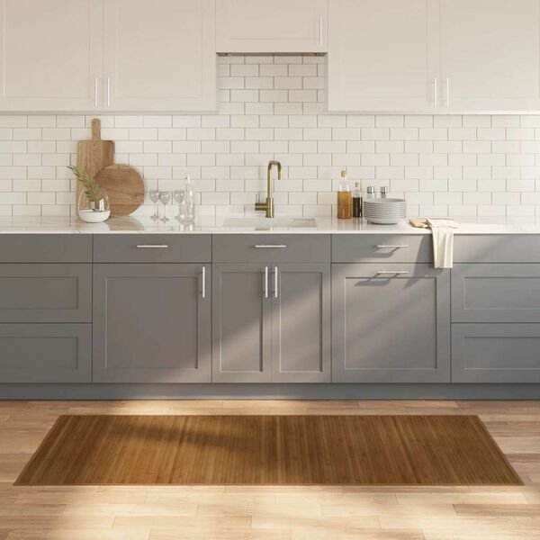 vidaXL Koberec obd&eacute;ln&iacute;kov&yacute; hněd&yacute; 80 x 200 cm bambus