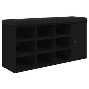 vidaXL Lavice s botn&iacute;kem čern&aacute; 102 x 32 x 50 cm kompozitn&iacute; dřevo
