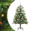 vidaXL Uměl&yacute; v&aacute;nočn&iacute; stromeček Zelen&aacute; 150 cm PVC a kov