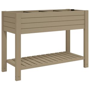 vidaXL Zahradn&iacute; vyv&yacute;&scaron;en&yacute; z&aacute;hon světle hněd&yacute; 110x45x79 cm polypropylen
