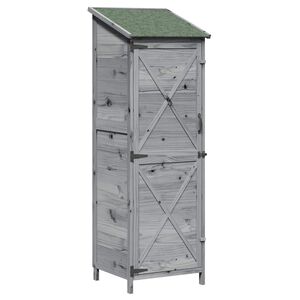 vidaXL Zahradn&iacute; shed &Scaron;ed&aacute; 59,5 x 56 x 176,5 cm Kompozitn&iacute; dřevo