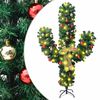 vidaXL V&aacute;nočn&iacute; kaktus se stojanem a LED zelen&yacute; 210 cm PVC