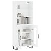vidaXL Skř&iacute;ň highboard b&iacute;l&aacute; 69,5 x 34 x 180 cm kompozitn&iacute; dřevo