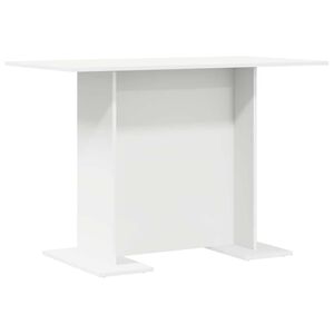 vidaXL J&iacute;deln&iacute; stůl 110 x 60 x 75 cm Kompozitn&iacute; dřevo B&iacute;l&aacute; Obd&eacute;ln&iacute;kov&yacute;