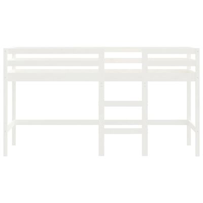 vidaXL Dětská patrová postel se žebříkem bílá 80 x 200 cm borové dřevo