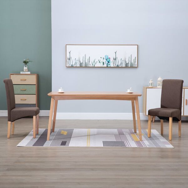vidaXL J&iacute;deln&iacute; židle 2 ks hněd&eacute; textil