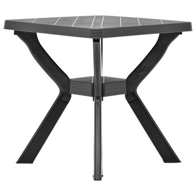 vidaXL Bistro stolek antracitový 70 x 70 x 72 cm plast