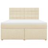 vidaXL Box spring postel s matrac&iacute; kr&eacute;mov&aacute; 180x200 cm textil