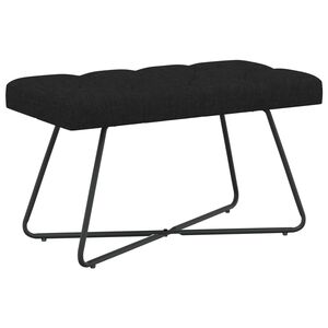 vidaXL Lavice s knofl&iacute;kov&yacute;m pro&scaron;&iacute;v&aacute;n&iacute;m Čern&aacute; 80 x 40 x 46 cm Textil
