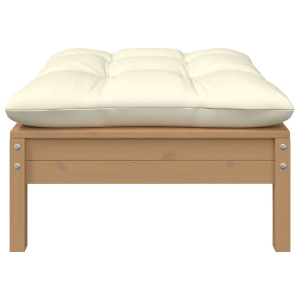 vidaXL Zahradn&iacute; podnožka s kr&eacute;movou podu&scaron;kou medově hněd&aacute; borovice