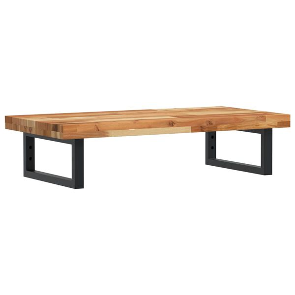 vidaXL Deska pod umyvadlo n&aacute;stěnn&aacute; ocel a masivn&iacute; ak&aacute;ciov&eacute; dřevo