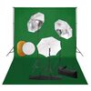 vidaXL Foto studio set s lampami, de&scaron;tn&iacute;ky, pozad&iacute;m a odraznou deskou