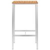 vidaXL Barový stůl 60 x 60 x 105 cm masivní teak a nerezová ocel