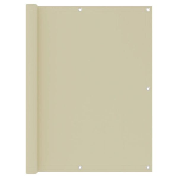 vidaXL Balkónová zástěna krémová 120 x 600 cm oxfordská látka