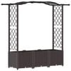 vidaXL Vyv&yacute;&scaron;en&yacute; z&aacute;hon s trel&aacute;ž&iacute; a střechou Hněd&aacute; 164 x 40 x 138 cm PP