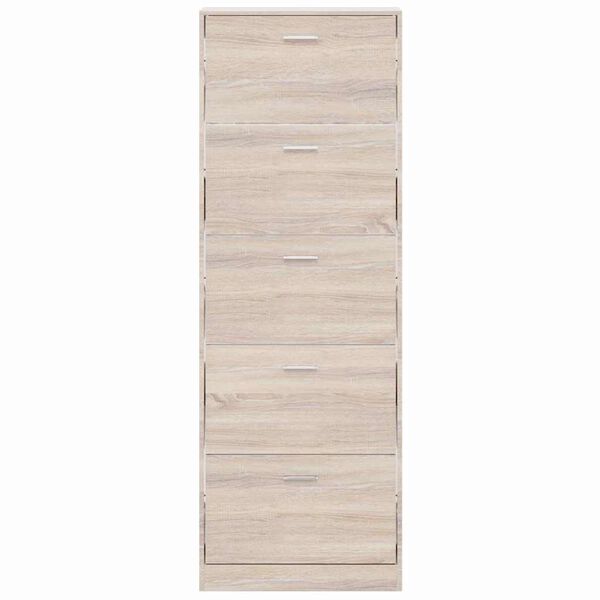 Dřevěn&yacute; botn&iacute;k s 5 přihr&aacute;dkami vzhled dubu