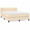 vidaXL Box spring postel s matrac&iacute; kr&eacute;mov&aacute; 140x190 cm textil