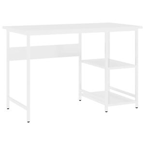 vidaXL PC stůl b&iacute;l&yacute; 105 x 50 x 72 cm MDF a kov