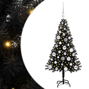 vidaXL V&aacute;nočn&iacute; stromeček Čern&aacute; 120 cm PVC