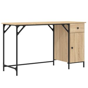 vidaXL Poč&iacute;tačov&yacute; stůl dub sonoma 131 x 48 x 75 cm kompozitn&iacute; dřevo
