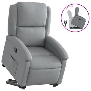 vidaXL Elektrick&eacute; zvedac&iacute; polohovac&iacute; křeslo tmavě hněd&eacute; textil