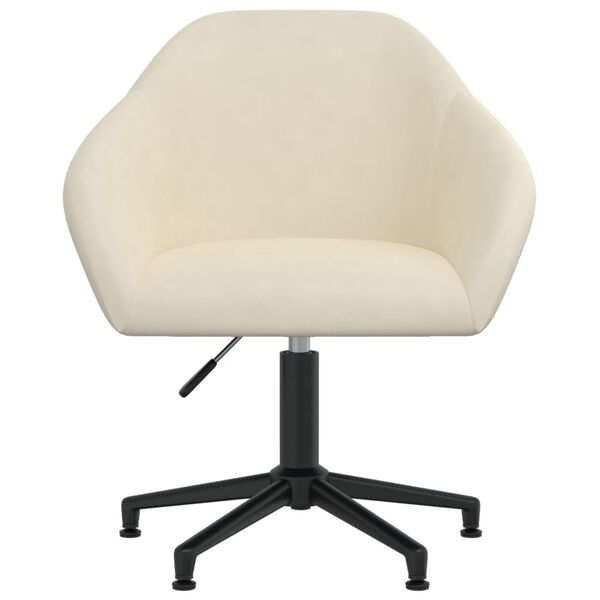 vidaXL Otočn&aacute; j&iacute;deln&iacute; židle kr&eacute;mov&aacute; samet