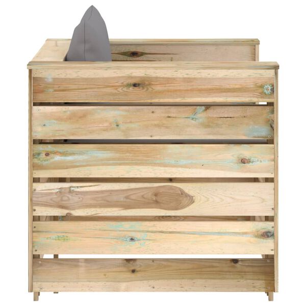 vidaXL 2d&iacute;ln&aacute; zahradn&iacute; souprava s podu&scaron;kami zeleně impregnovan&eacute; dřevo