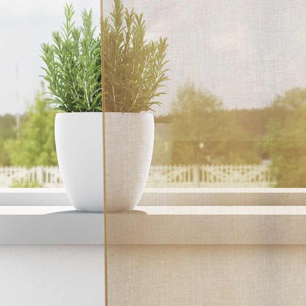 vidaXL Vo&aacute;lov&eacute; z&aacute;clony s průchodkami 2 ks p&iacute;skov&aacute;