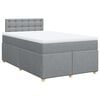 vidaXL Box spring postel s matrac&iacute; světle &scaron;ed&aacute; 120 x 200 cm textil