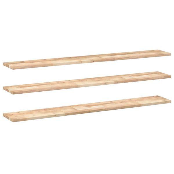 vidaXL Plovouc&iacute; police 3 ks 160 x 20 x 2 cm neo&scaron;etřen&eacute; ak&aacute;ciov&eacute; dřevo