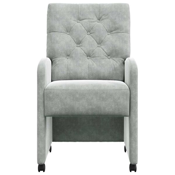 vidaXL J&iacute;deln&iacute; židle na kolečk&aacute;ch 2 pcs Světle &scaron;ed&aacute; 58 x 67 x 97 cm