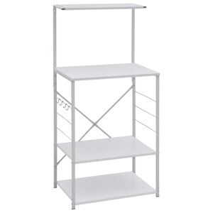 vidaXL Skř&iacute;ňka na mikrovlnku b&iacute;l&aacute; 60 x 39,6 x 123 cm kompozitn&iacute; dřevo