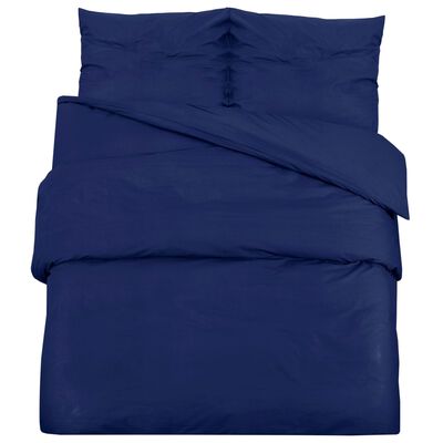 vidaXL Sada ložního prádla námořnická modrá 200 x 200 cm bavlna