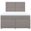 vidaXL Box spring postel s matrac&iacute; taupe 140x190 cm textil