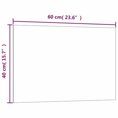 vidaXL Nástěnná magnetická tabule bílá 60 x 40 cm tvrzené sklo