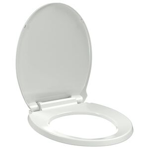 vidaXL WC sed&aacute;tko s pomal&yacute;m skl&aacute;pěn&iacute;m b&iacute;l&eacute; ov&aacute;ln&eacute;