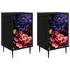 vidaXL Nočn&iacute; skř&iacute;ňka KIEL 2 ks Čern&yacute; dub 36 x 33 x 61 cm