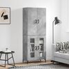 vidaXL Skř&iacute;ň highboard betonově &scaron;ed&aacute; 69,5x34x180 cm kompozitn&iacute; dřevo