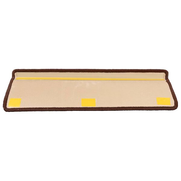 vidaXL N&aacute;&scaron;lapy na schody samolepic&iacute; 10 ks 65x21x4 cm hněd&eacute;