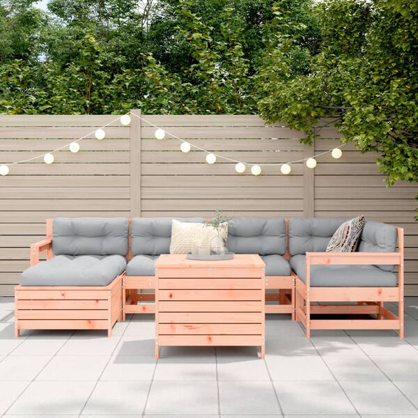 vidaXL 7d&iacute;ln&aacute; zahradn&iacute; sedac&iacute; souprava masivn&iacute; dřevo douglasky