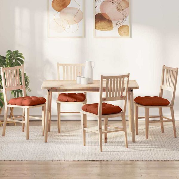 vidaXL Polštáře na sedadla 4 pcs Červená oranžová 40 x 40 cm