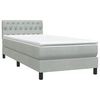 vidaXL Box spring postel s matrac&iacute; světle &scaron;ed&aacute; 90x220 cm samet
