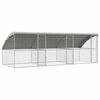 vidaXL Klec pro kuřata se 3 dv&iacute;řky 3 ks Stř&iacute;brn&aacute; 600x200x200cm